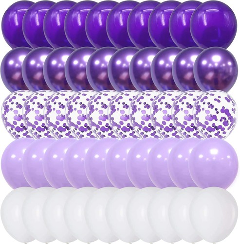 Palloncini viola bianco - viola, bianco,