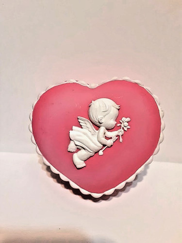 Scatola ceramica rosa bianca - ceramica,